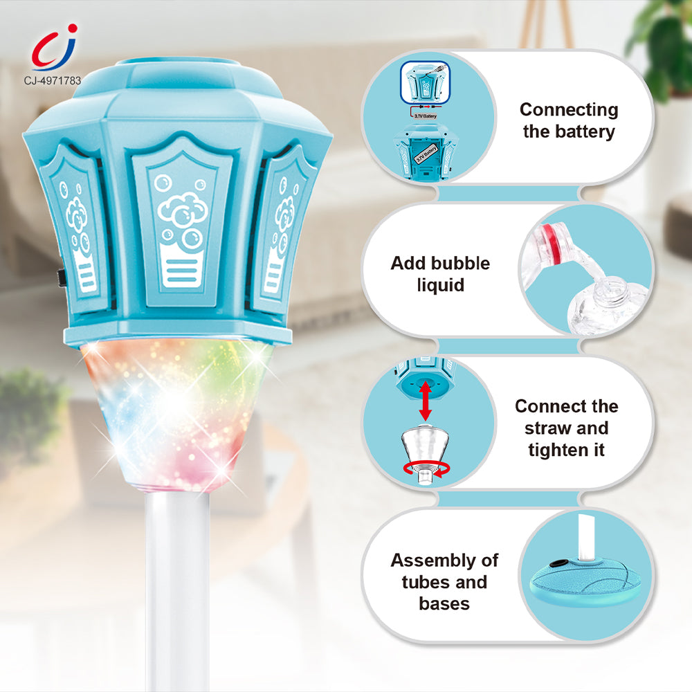 Bubble Torch Fun Garden Lamp Toy with LED Lights