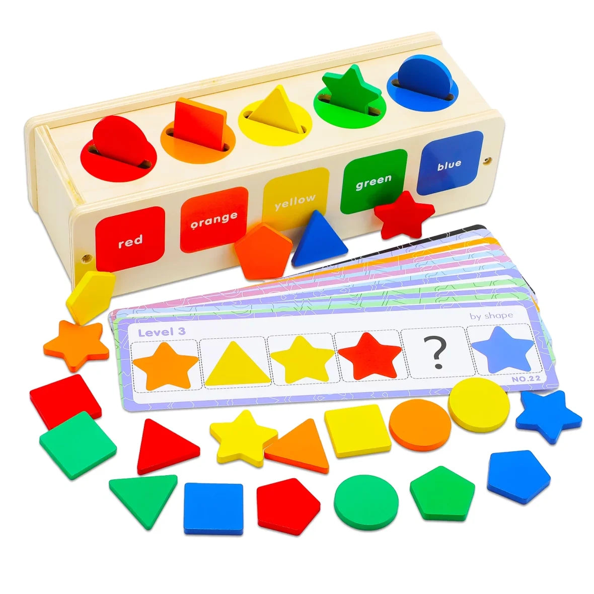 Wooden Montessori Colour and Shape Sorting Toy