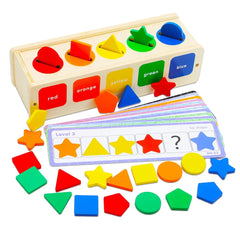 Wooden Montessori Colour and Shape Sorting Toy